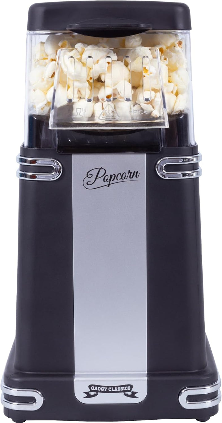 Gadgy Popcornmaschine Heissluft - Retro Popcorn Maker - Popcorn Maschine für Fettfreies Ölfreies Pop