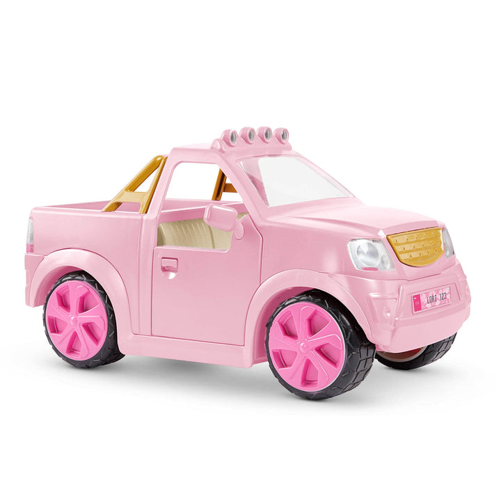 Lori - Ride &amp; Shine Pickup Truck - Rosa - Pick-Up Truck für Mini-Puppen - Rosa Auto für 15 cm Puppen