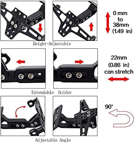 Motorrad Universal Wing Removal Kit, Motorrad Verstellbarer Blinker Kennzeichenrahmen mit Aluminium