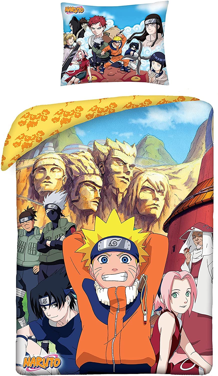 Halantex Naruto Bettwäsche NA-3264BL, 140x200cm + 70x90cm, 100% Baumwolle