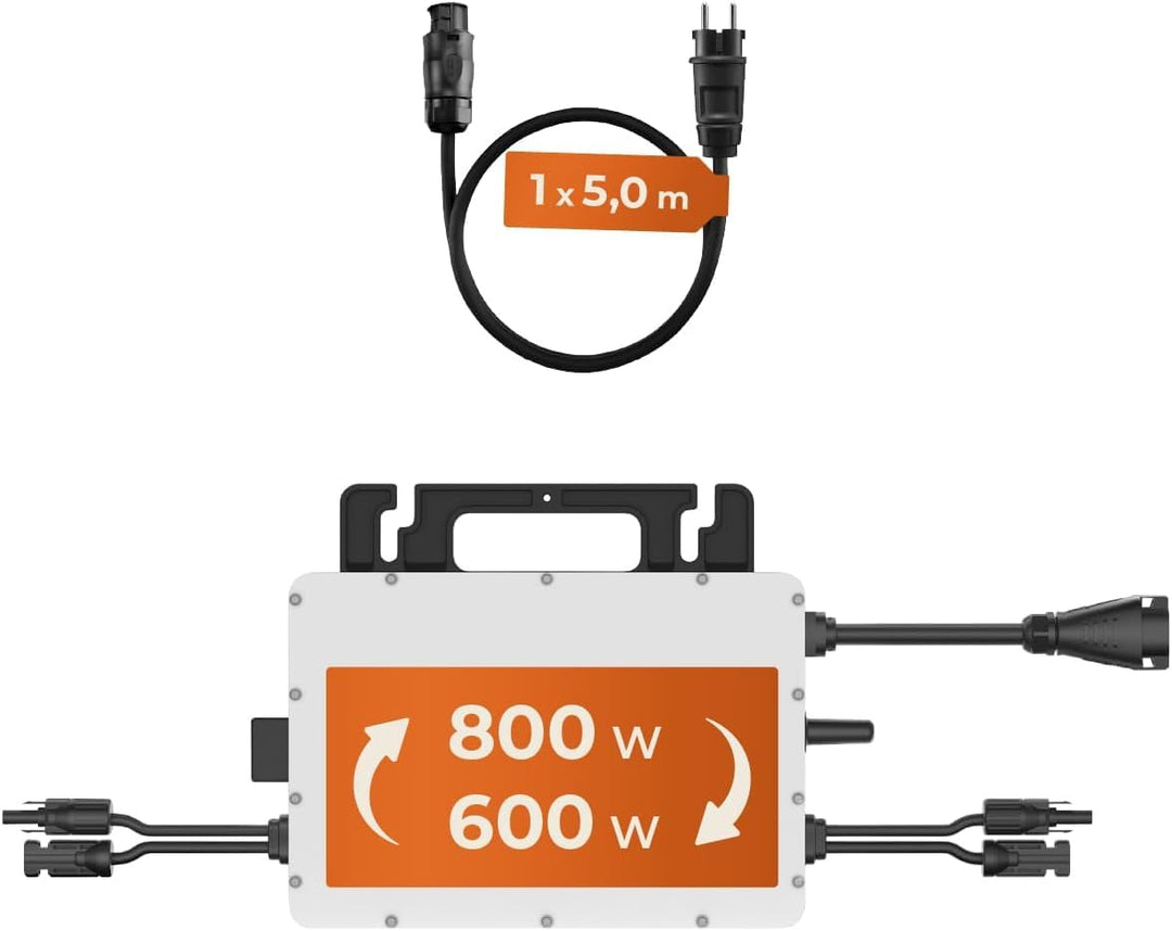 Hoymiles HMS-800W-2T Mikrowechselrichter mit integriertem WiFi für Balkonkraftwerk (Steuersatz: 0% n