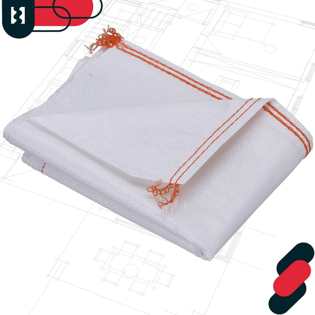 KOTARBAU® 20er Set PP Gewebesäcke 55x80cm Schwerlast-Gewebesack Weiss 30kg 55 x 80 cm Weiss, 55 x 80