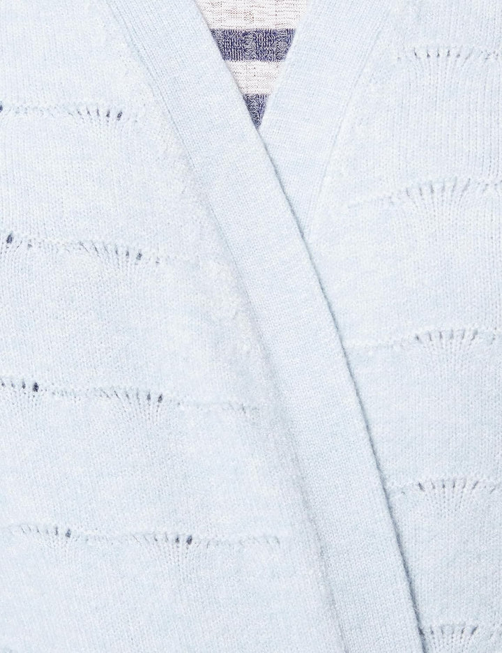 ONLY Damen Onlkatia Ls Struct Open Card Cc KNT Strickjacke, Cashmere Blue/Detail:melange
