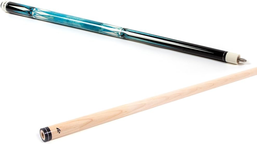 Riley American Pool Queue, 147 cm, 13 mm Spitze, komplett mit Hartschalenkoffer Blau Mit Koffer, Bla