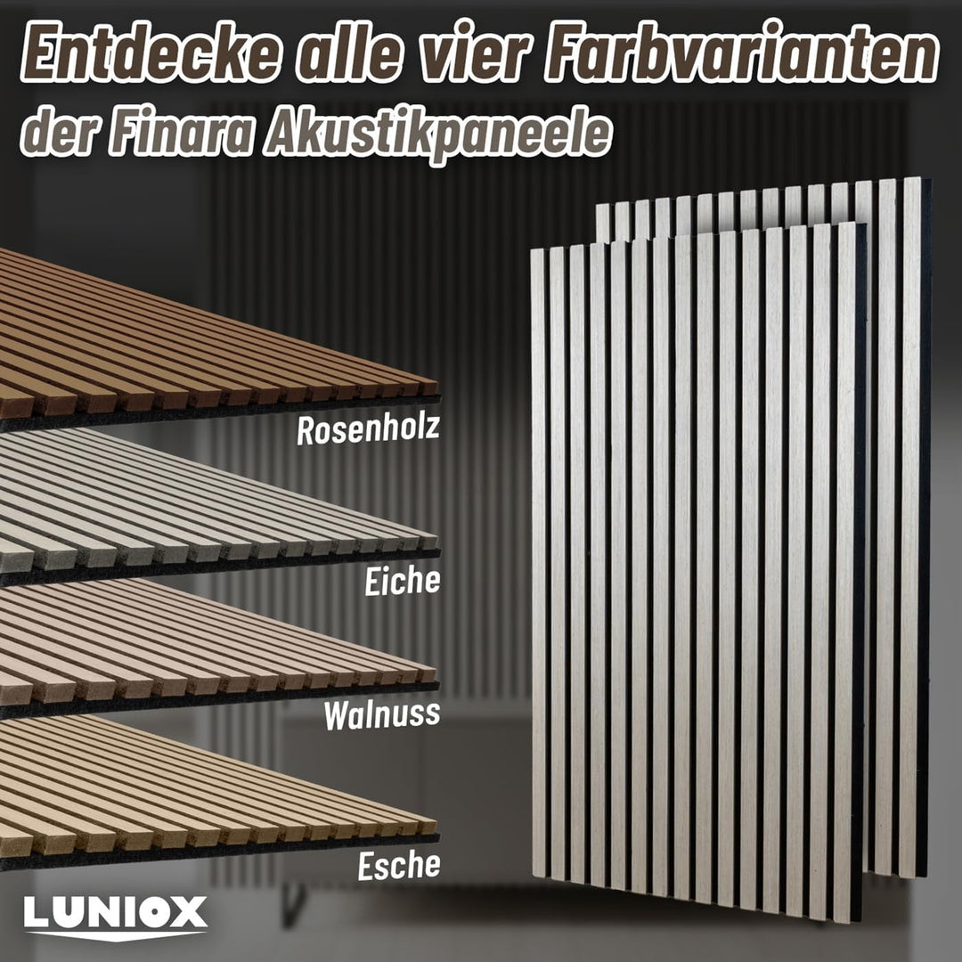 2X Akustikpaneele Eiche 119x59,5x2,1cm, Wandpaneele, Schallabsorber, Wandverkleidung, Schallschutz E