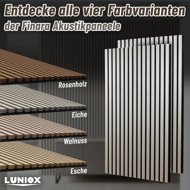 2X Akustikpaneele Eiche 119x59,5x2,1cm, Wandpaneele, Schallabsorber, Wandverkleidung, Schallschutz E