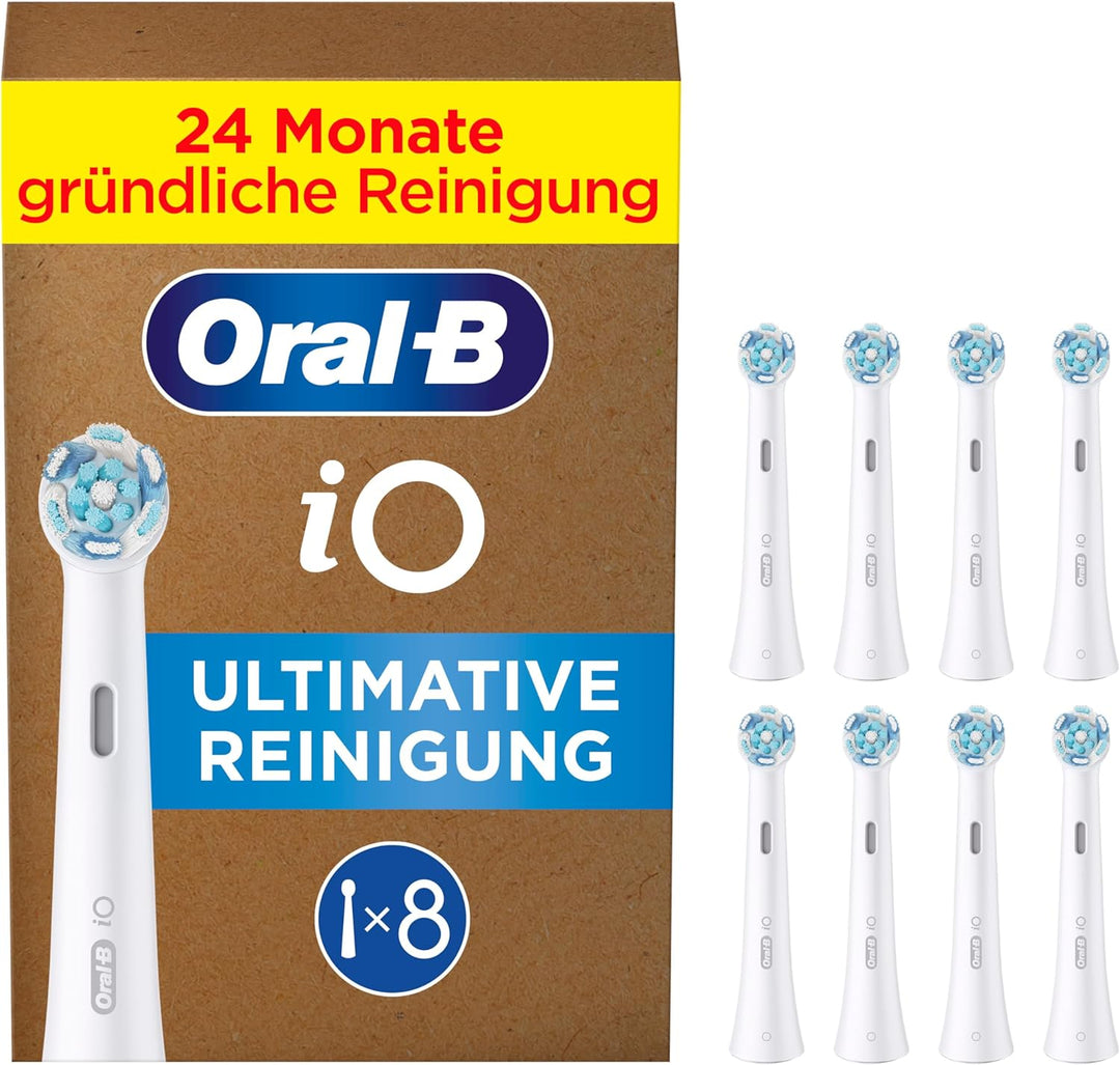 Oral-B iO Ultimative Reinigung Aufsteckbürsten für elektrische Zahnbürste, 8 Stück, ultimative Zahnr