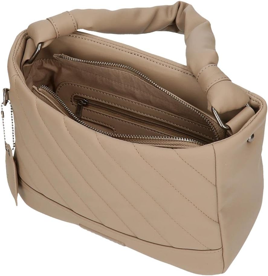 Pepe Jeans Taupe Schultertasche, Taupe Schultertasche