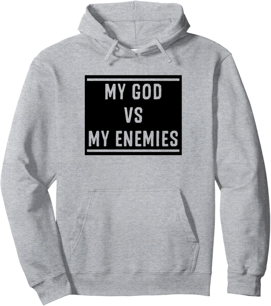 My God Vs My Enemy Lustiger Bibelvers Zitate Love Black Pullover Hoodie