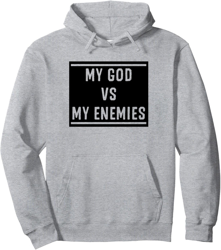 My God Vs My Enemy Lustiger Bibelvers Zitate Love Black Pullover Hoodie