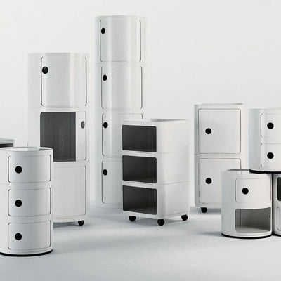 Kartell 495303 Baukastenelement Componibili rund undurchsichtig Durchmesser 42 x 23,5 cm ABS, weiss