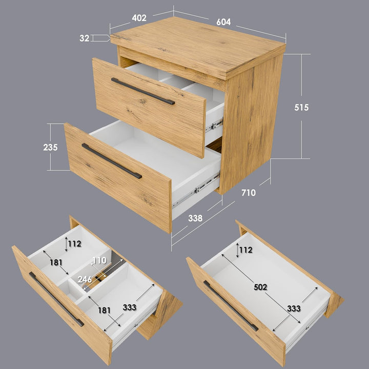 paplinskimoebel - Waschbeckenunterschrank Girona Top 80 cm, Unterschrank mit Arbeitsplatte, Badschra