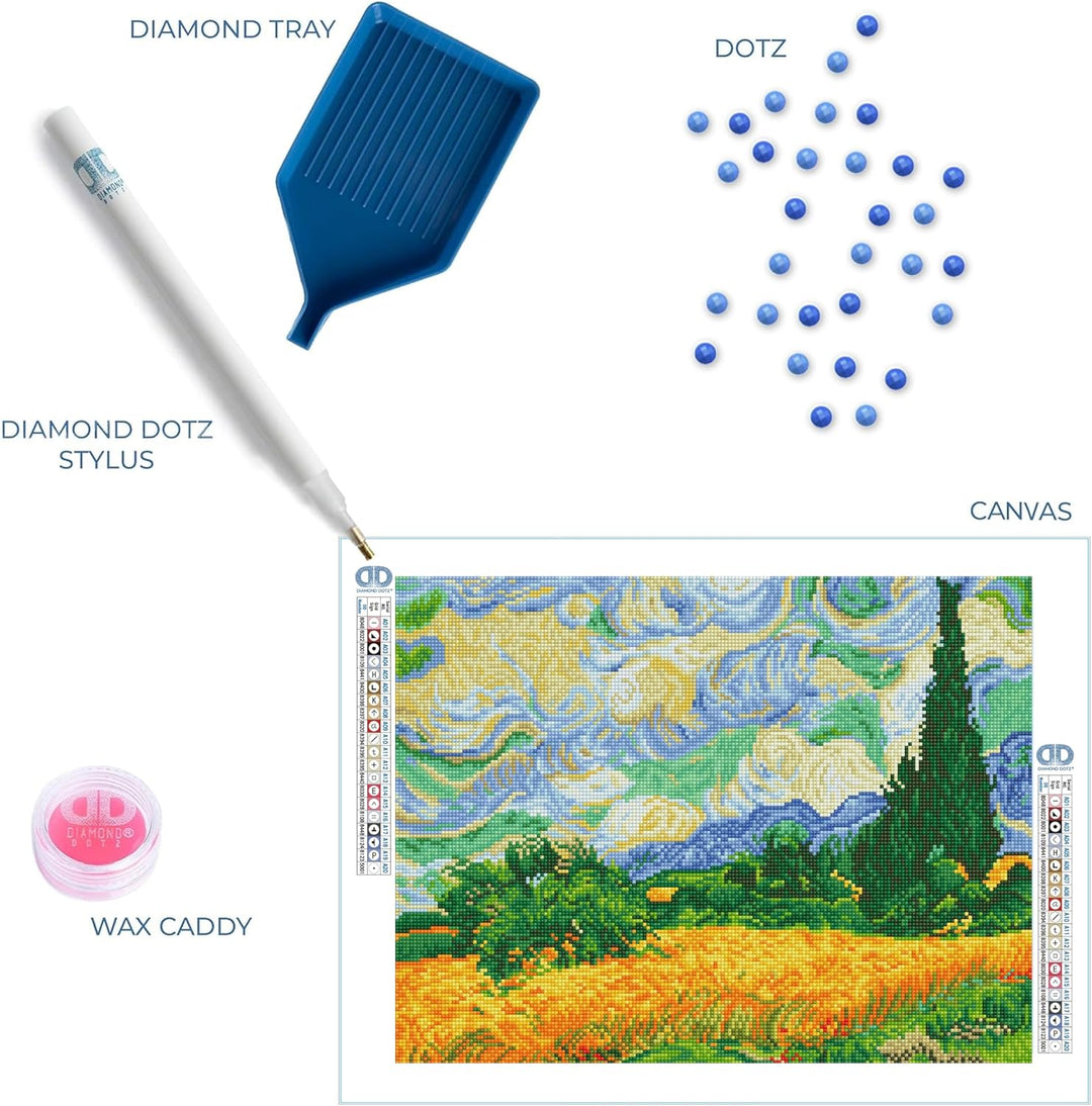 Diamond Dotz DD9-024 Weizenfeld (Van Gogh), ca. 51 x 39 cm gross, Diamond Painting, Malen mit Diaman