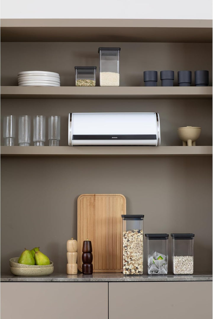 Brabantia Rollbrotkasten - Grosse Aufbewahrungsbox für Brot, Bagels, Brötchen auf der Arbeitsplatte