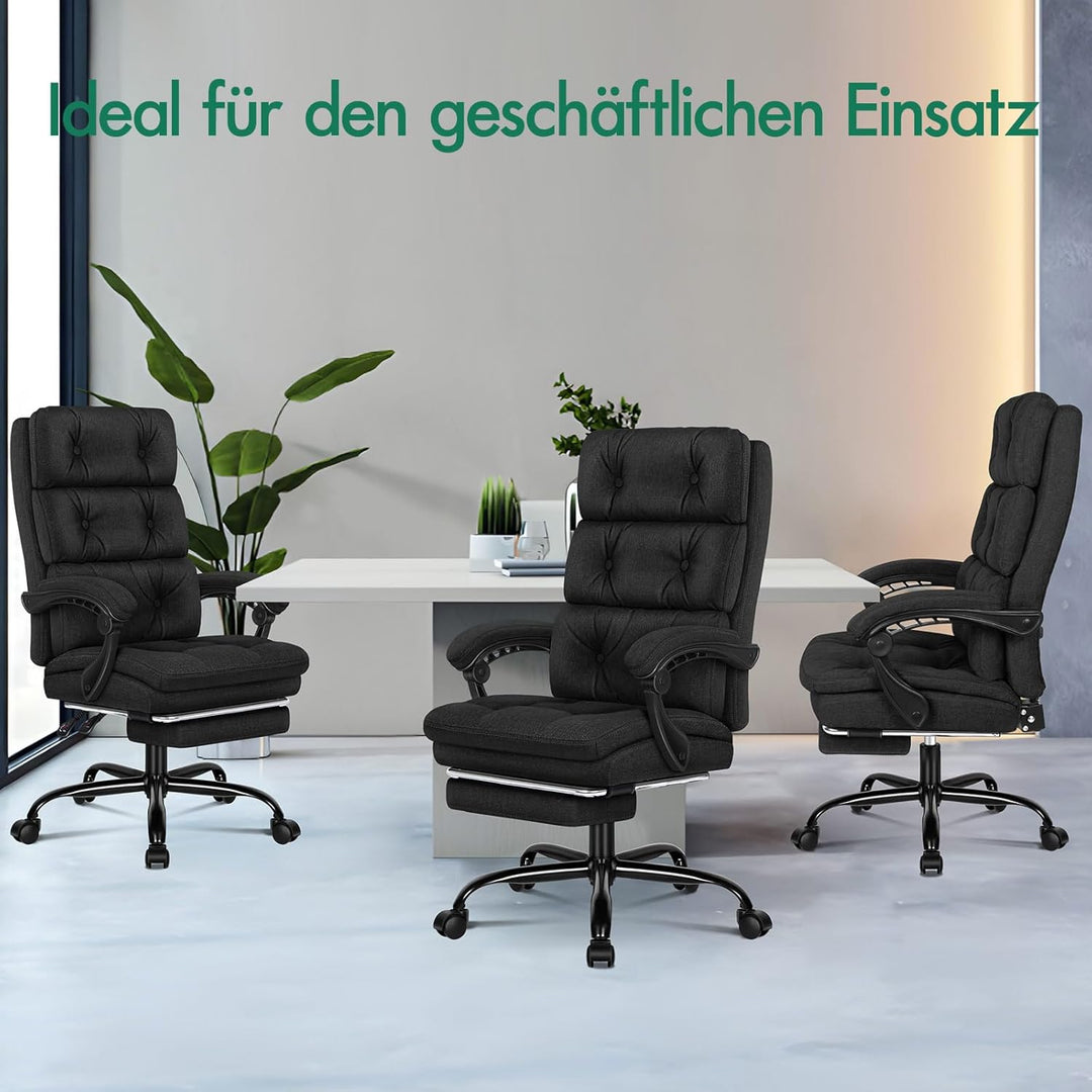 ALFORDSON Bürostuhl, zweischichtiger Schreibtischstuhl mit 150° Neigung und 360° Drehung, Drehstuhl