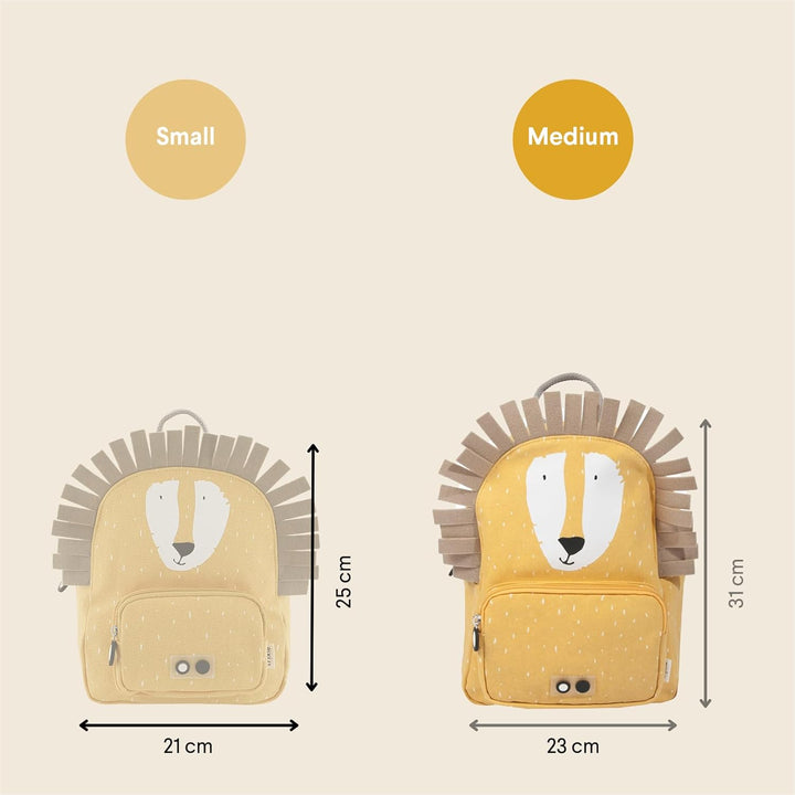 Trixie Rucksack - Rucksack für Kind - für Jungen und Mädchen - Kleiner Turnbeutel Dunkelgelb Mr Lion