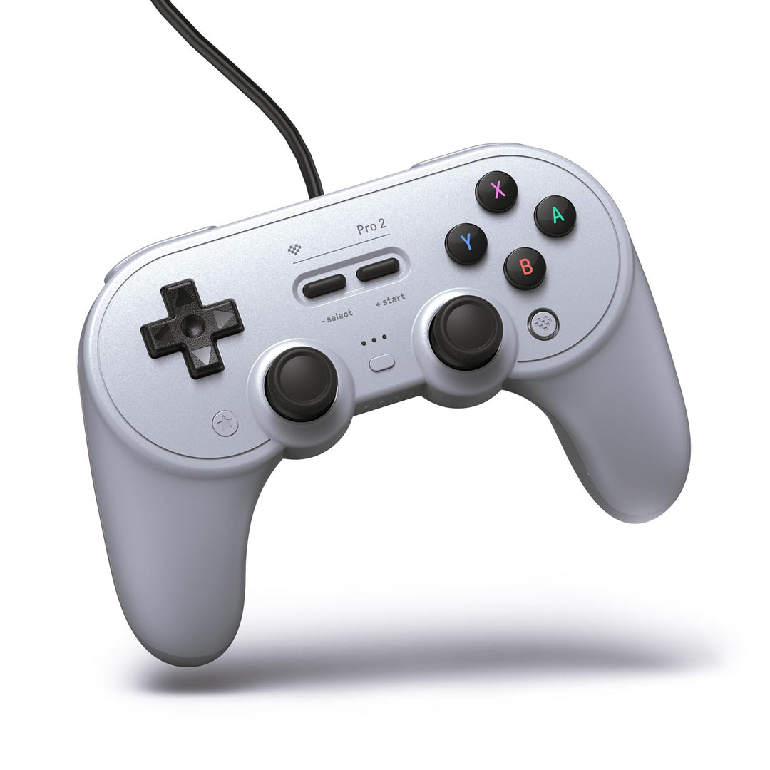 8Bitdo Pro 2 Wired USB Controller for SwitchPCmacOSAndroidSteam & Raspberry Pi (Grey Edition) Single