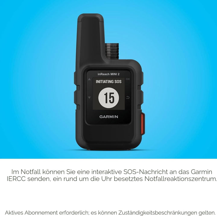 Garmin inReach Mini 2, Leichter und kompakter Satellitenkommunikator, Wandern Handheld, schwarz, Sch