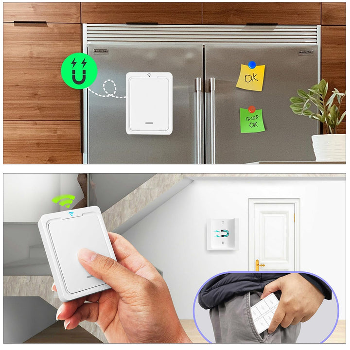 Tedeligo Funkschalter Licht Set, AC220V 230V 2000W drahtloser Funkempfänger Abnehmbare drahtlose Lic