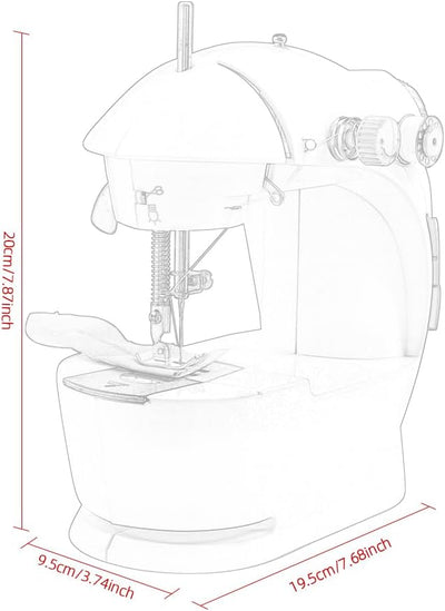 Nähmaschine Mini tragbare Nähmaschine für Anfänger Erwachsene, elektrische Handarbeit Geschwindigkei