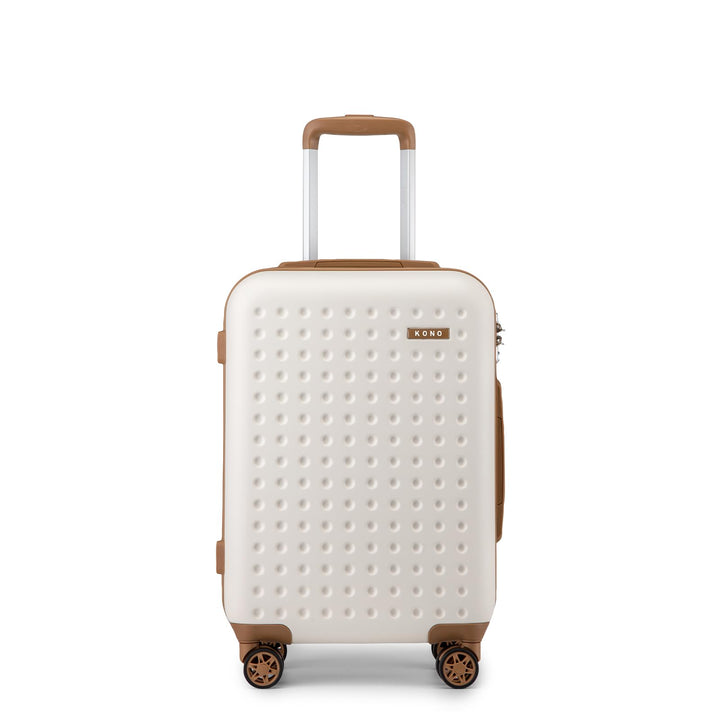 KONO Koffer Trolley Klein Hartschalenkoffer Reisekoffer von ABS Hartschalen Handgepäck mit 4 Spinner