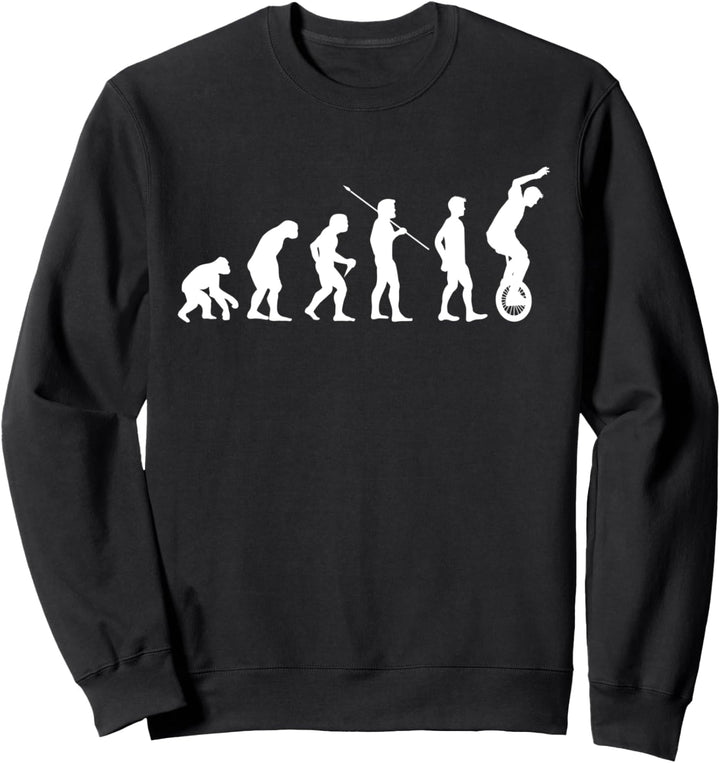 Einrad Evolution Einradfahrer Einradfahrerin Zirkus Geschenk Sweatshirt