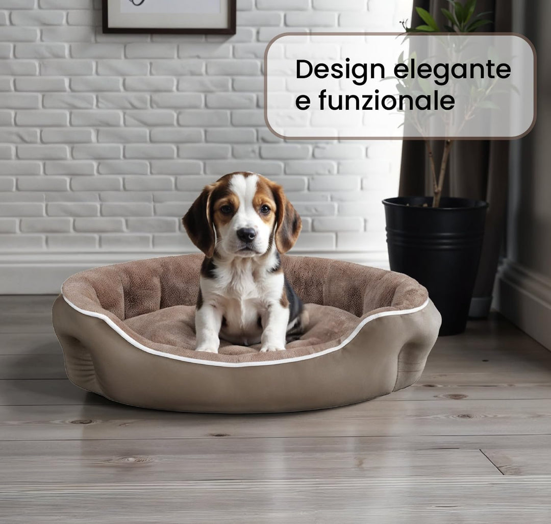Sogni E Capricci Bett für Hunde und Katzen, Creme, 48 x 42 x 16 cm Creme L 48 x B 42 x H 16 cm COCCO