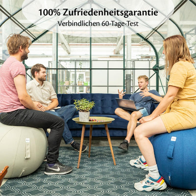 Backerz® Sitzball 65 cm - Ergonomische Sitzmöbel für Büro und Heimbüro - Langlebiger Stoff, Gymnasti