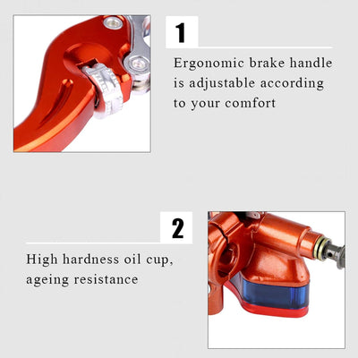 Motorradhydraulische Bremspumpe Paar 22-mm-CNC-Kupplungsgeberzylinderhebel einstellbar für Ersatztei