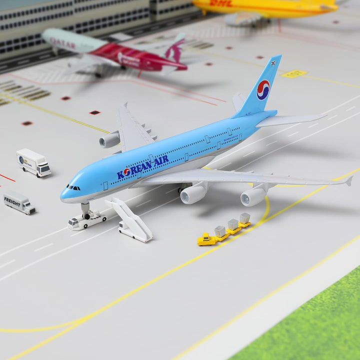 1/300 Metallflugzeugmodell für Korean Air A380 für Airbus A380 Modellflugzeug mit Ständer (7.5 Zoll