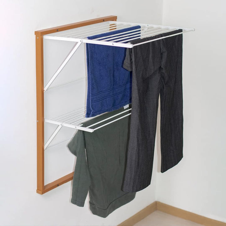 Arredamenti Italia Wandmontierter Kleiderständer, Holz, Kirsche, APERTO:P63 x L69 x H80 cm, CHI.: P3