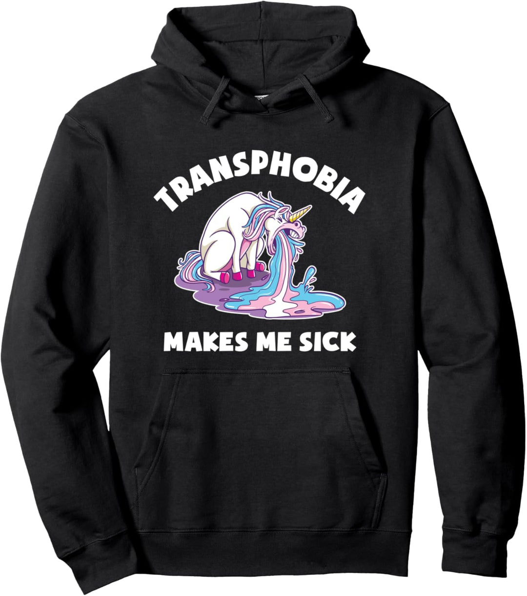 Transphobia makes me sick - LGBT CSD Trans Pullover Hoodie