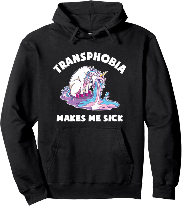 Transphobia makes me sick - LGBT CSD Trans Pullover Hoodie