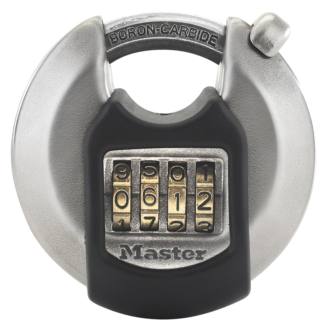 MASTER LOCK Disc-Vorhängeschloss [Zahlenkombination] [Edelstahl] [Aussenbereich] M40EURDNUM - Ideal