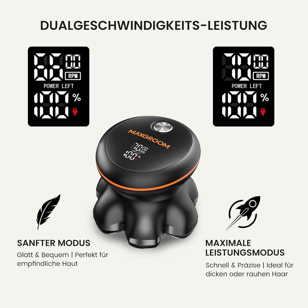 Glatzen Rasierer Herren,MAXGROOM 7D Glatzenrasierer, Wasserdichter Kopfrasierer Glatze,Magnetische K