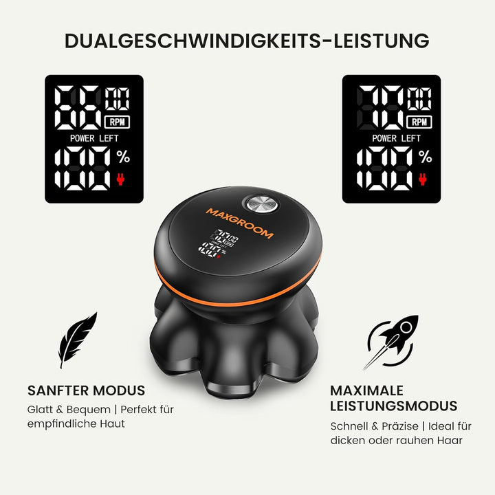 Glatzen Rasierer Herren,MAXGROOM 7D Glatzenrasierer, Wasserdichter Kopfrasierer Glatze,Magnetische K
