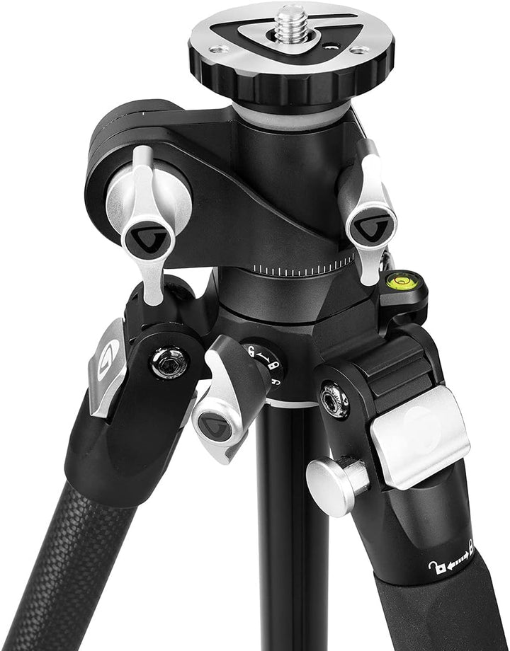 Vanguard VEO3T+ 264CB - Dreibein-Reisestativ, Makrostativ & Monopod aus Carbon - Multi-Mount fähig -
