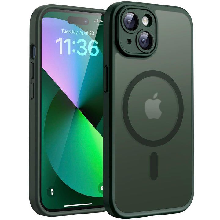 TOCOL 3 in 1 für iPhone 13 Hülle für MagSafe, Vollständiger Kameraschutz Stossfest Kratzfest Magneti