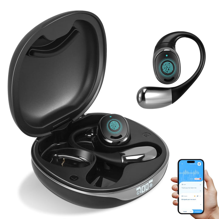 AI Übersetzer Kopfhörer mit Echtzeit-Übersetzung in 144 Sprachen, Bluetooth Kopfhörer mit HD-Stereo-