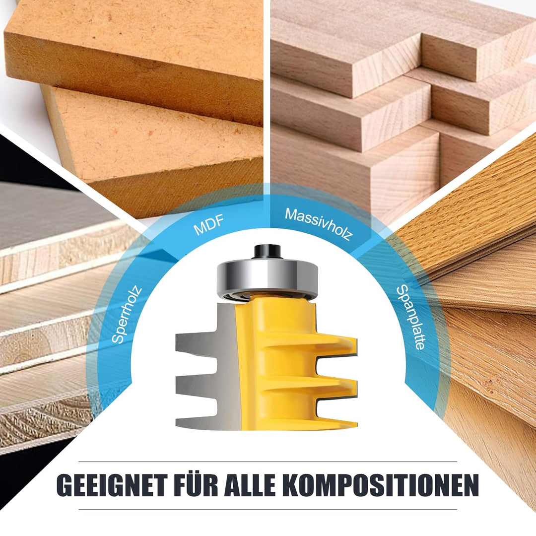 6 Schaft Finger Joint Fräser Schnurwellen Holzfräser Hartmetall Tischlerei Holz Fräsen Cutter Kleber