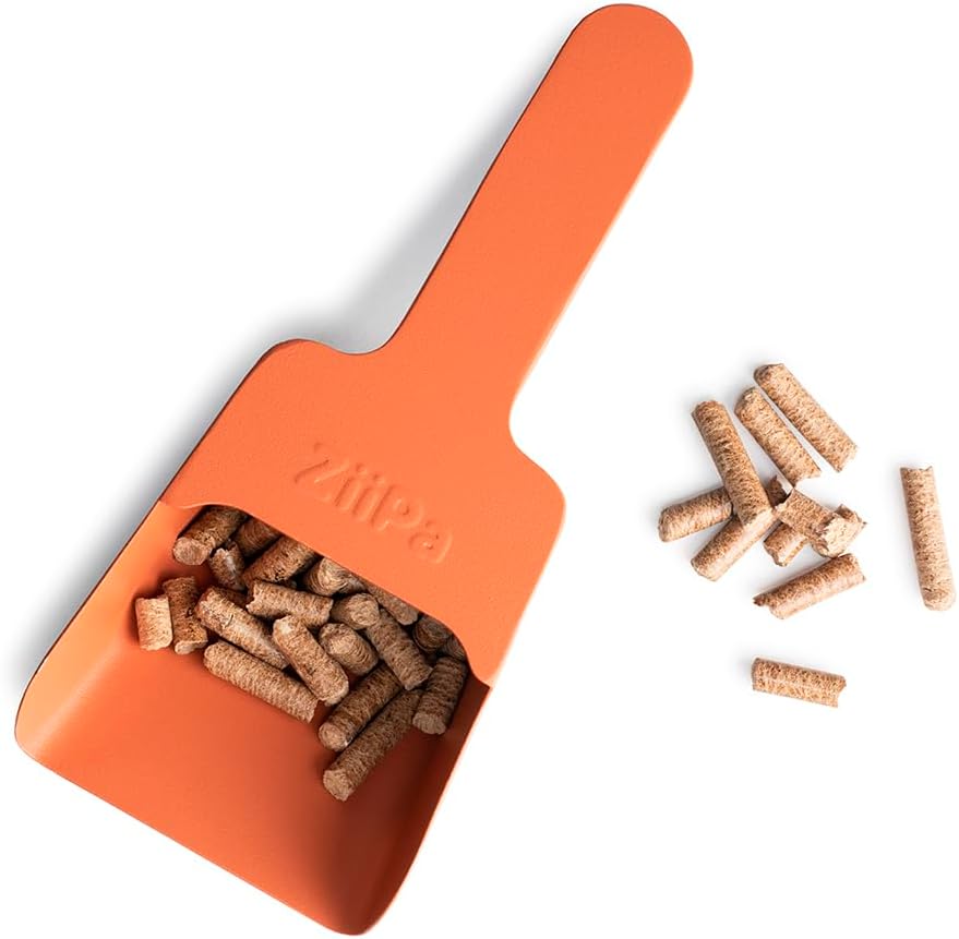 ZiiPa • Pelletschaufel • Melfa • Robust • pulverbeschichteter Stahl • Ergonomischer Griff Terrakotta