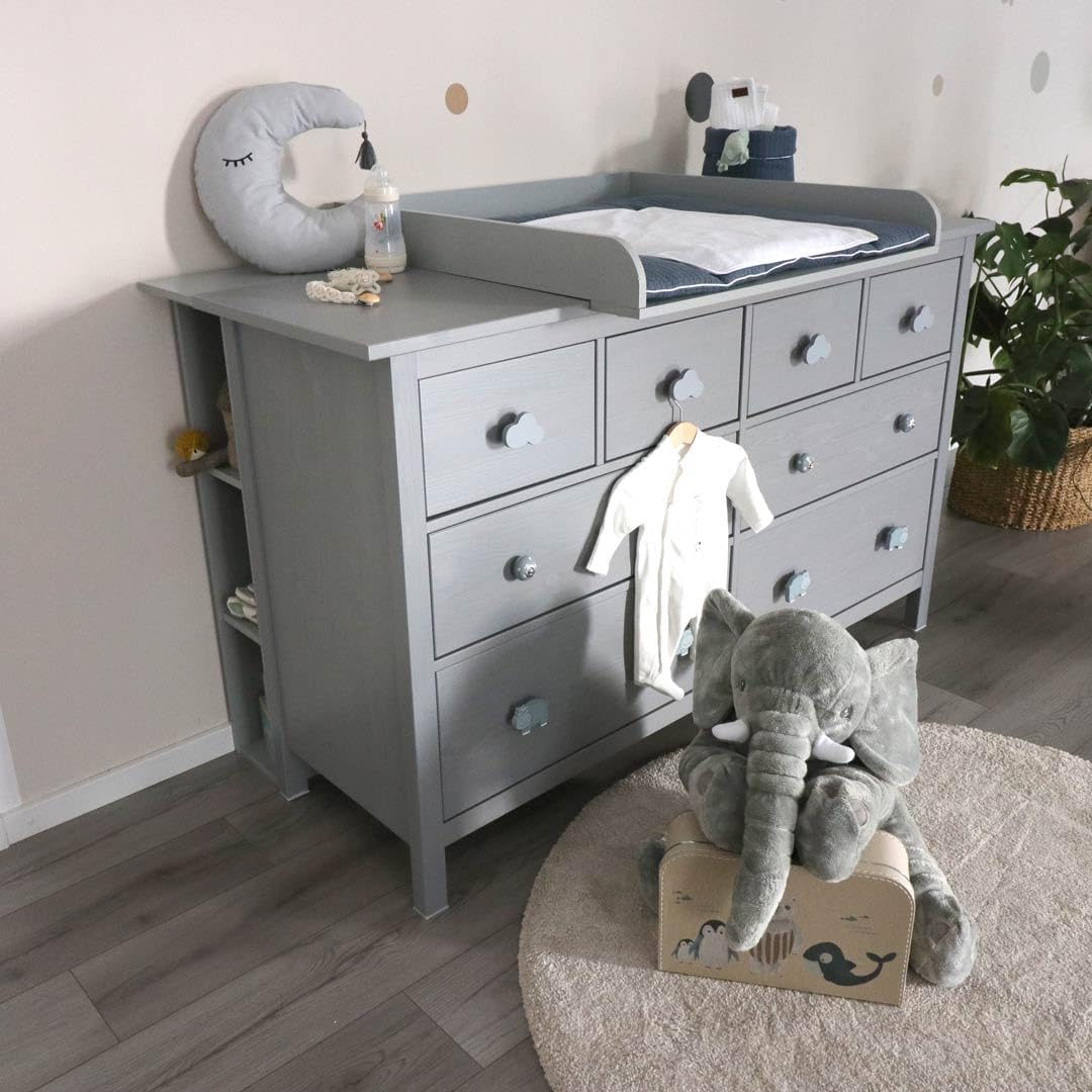 Puckdaddy Lucas | Stauraumregal kompatibel mit IKEA Hemnes Kommoden | 19x30x93cm | Holzstärke: 1,5cm
