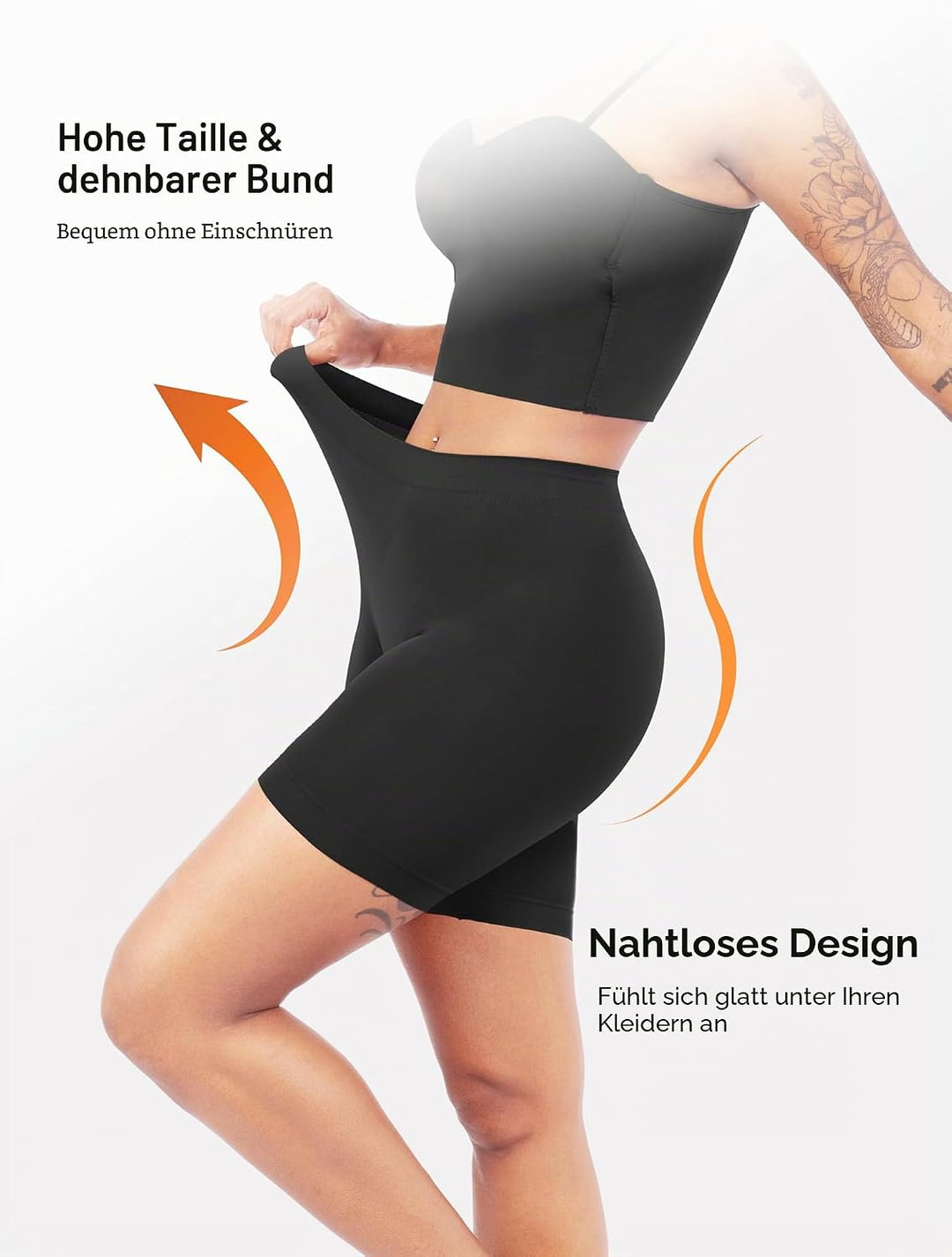 TIICHOO Radlerhose Damen Kurze Unter Kleid Anti Scheuer Sommer Leggings Kurz 4er Pack M 4 Schwarz, M