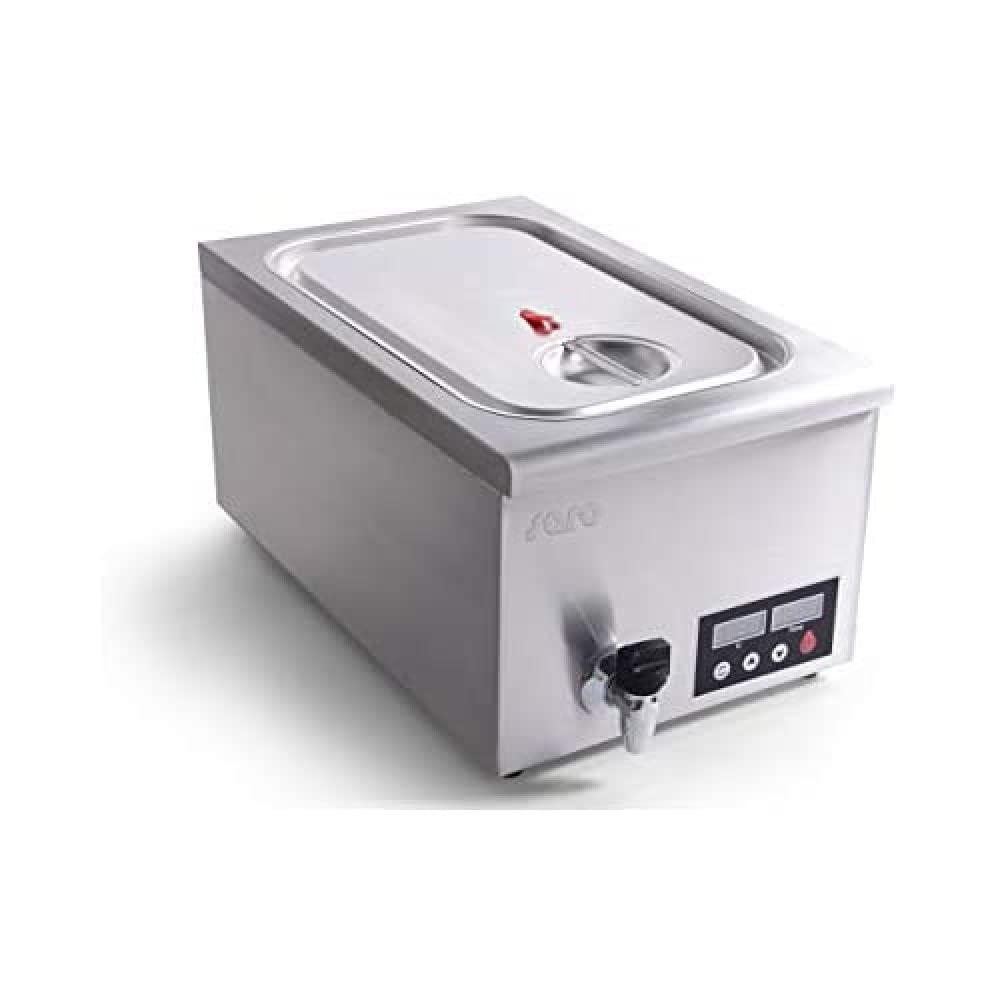 SARO Sous-Vide Garer – 11–22 L – Für 1/1 GN – Umwälzpumpe & Ablasshahn – Digitaldisplay – Temperatur