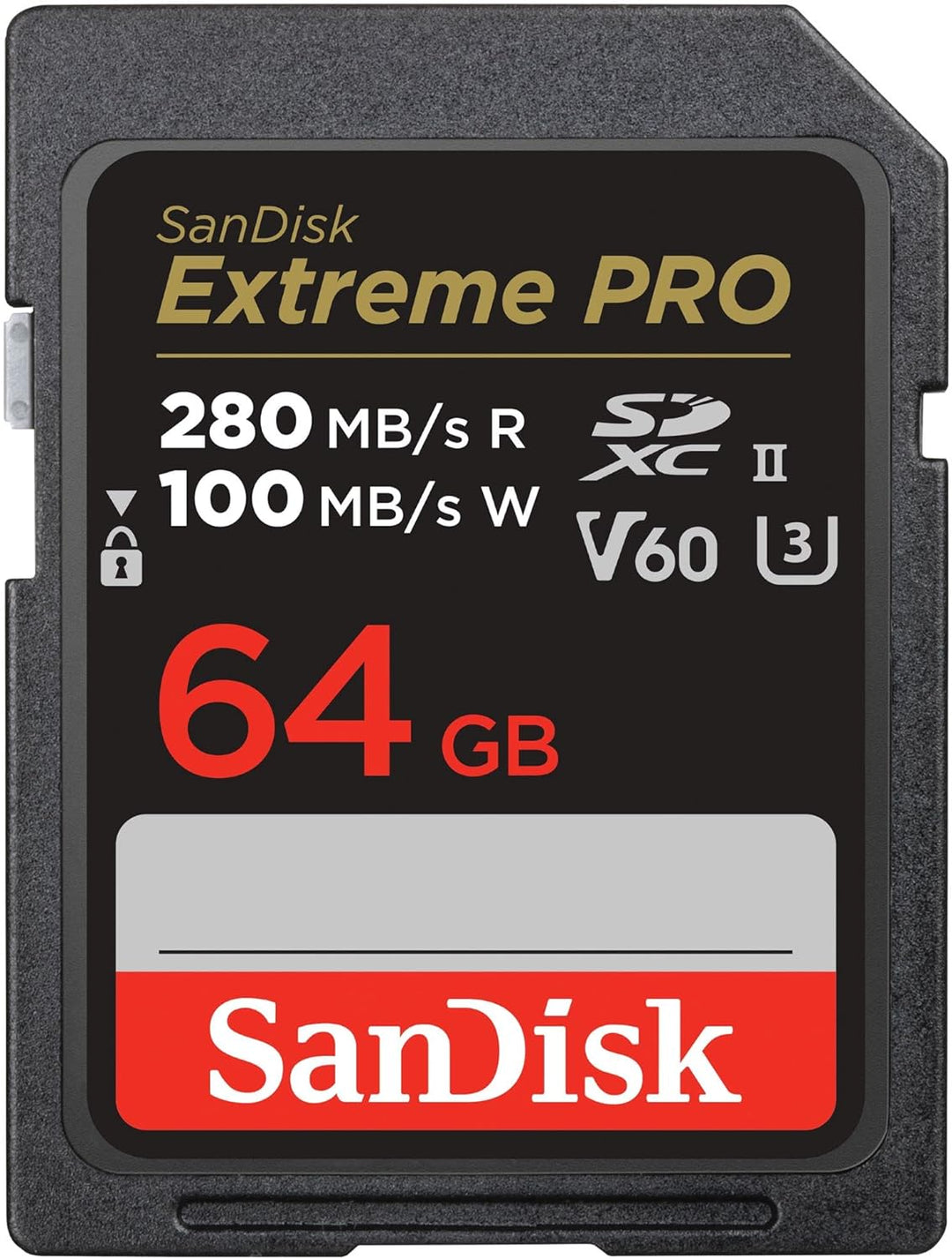 SanDisk Extreme PRO SDXC UHS-II Speicherkarte V60 64 GB (280 MB/s, 6K, 4K UHD, U3, C10, Rescue PRO D