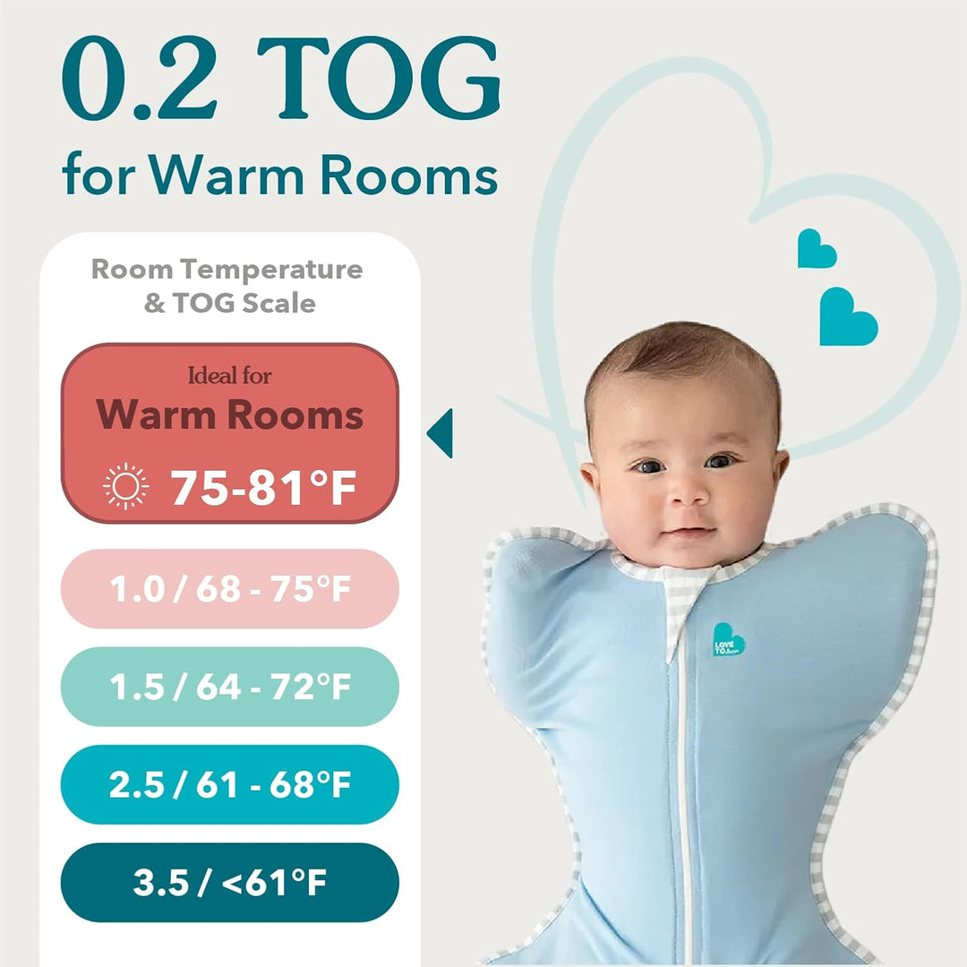 Love To Dream Pucksack Lite, Baby Erstausstattung, Medium (6-8,5kg), ideal für warme Temperaturen 24