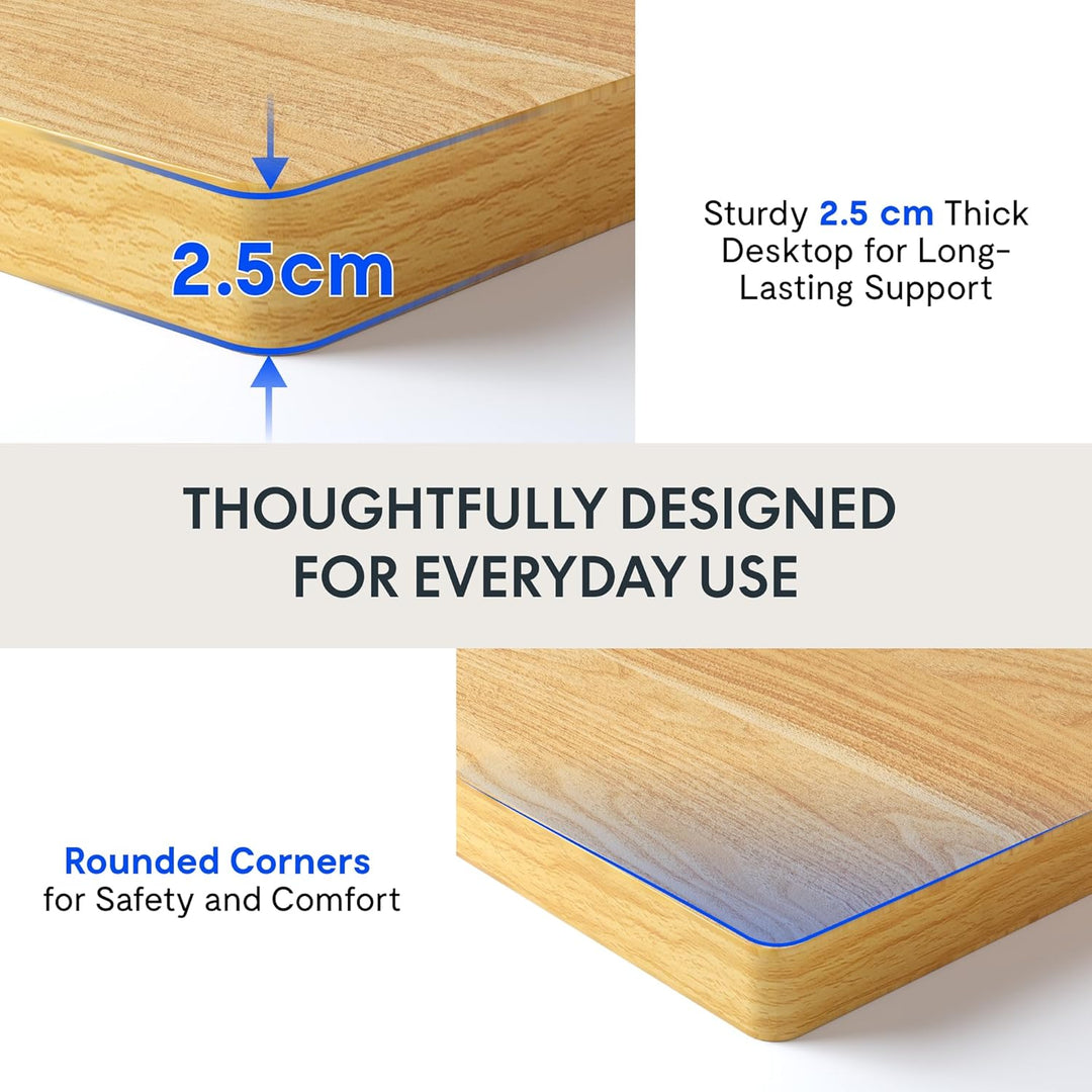 FLEXISPOT stabile Tischplatte 180x80 cm 2,5 cm stark - DIY Schreibtischplatte Bürotischplatte Spanho
