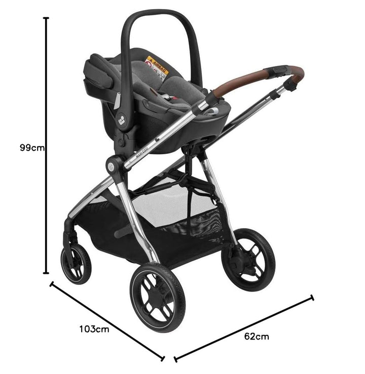 Maxi-Cosi Zelia Luxe 2-in-1-Kinderwagen, wendbarer Sitz, einhändig zusammenklappbar, geeignet von Ge