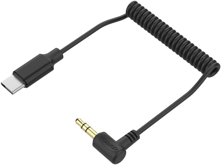 comica CVM-D-UC Mikrofonadapterkabel Ausgang Kabel für Mikrofone 3.5mm TRS auf USB-C Audio Kabel mit