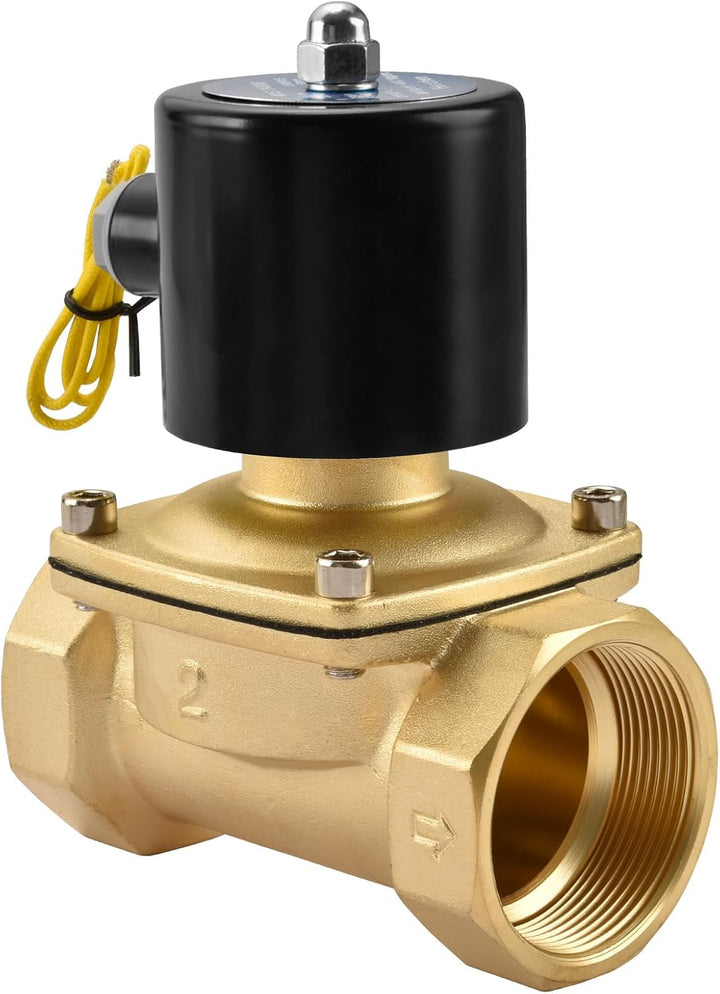 Heschen Elektrisches Messing-Magnetventil, 2W-500-50, PT2'', DC12V, Direktwirkung Wasser, Normal Ges